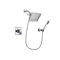 Chrome Shower Faucet System with Shower Head and Hand Shower I29792
