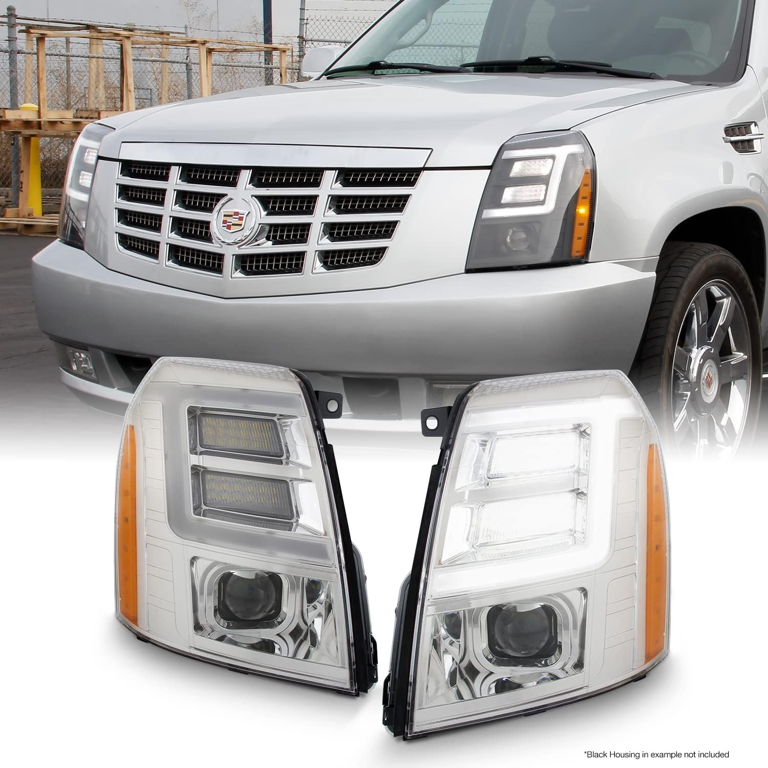 Black Housing Projector Headlight X38647