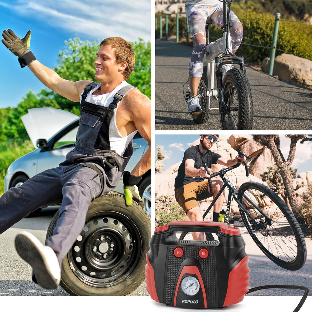AC/DC Portable Tire Inflator Air Compressor E635