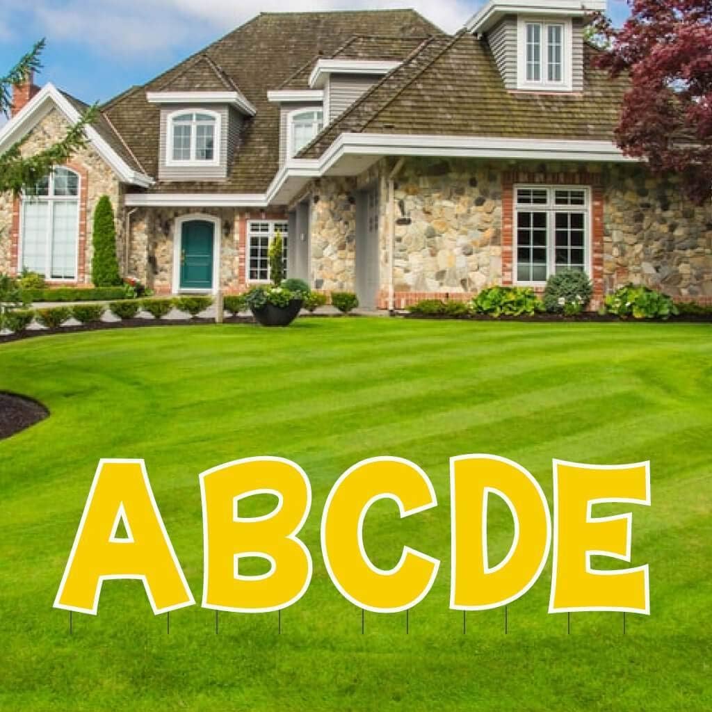 Yard Letters Alphabet and Number Decoration, 18 inch High, 36pcs Black O884943