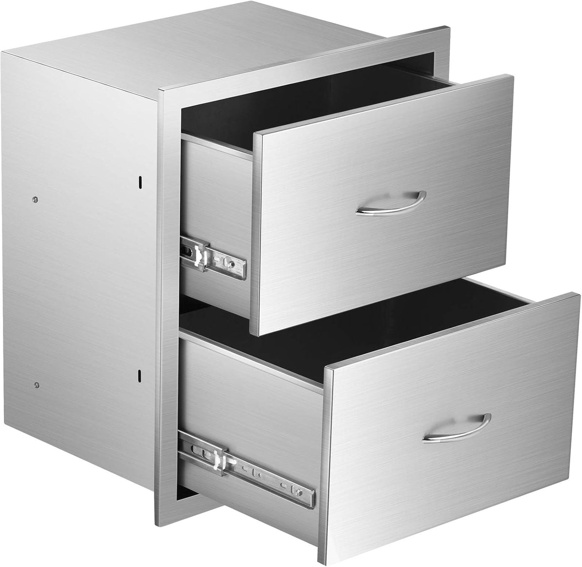 Stainless Steel 2-Layer Barbecue Drawers with Handles D395810