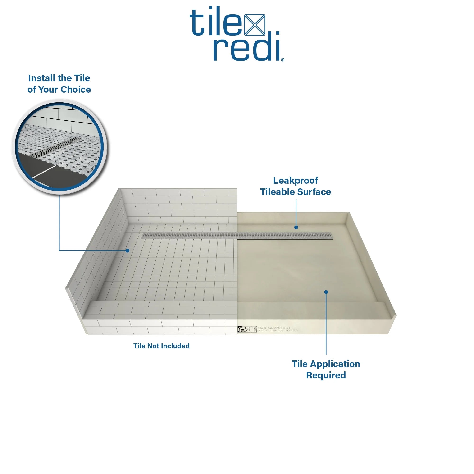 Redi Trench 30" X 60" Rectangular Shower Base S418590