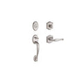 Satin Nickel Single Cylinder Handleset with Lever and Rose M1053