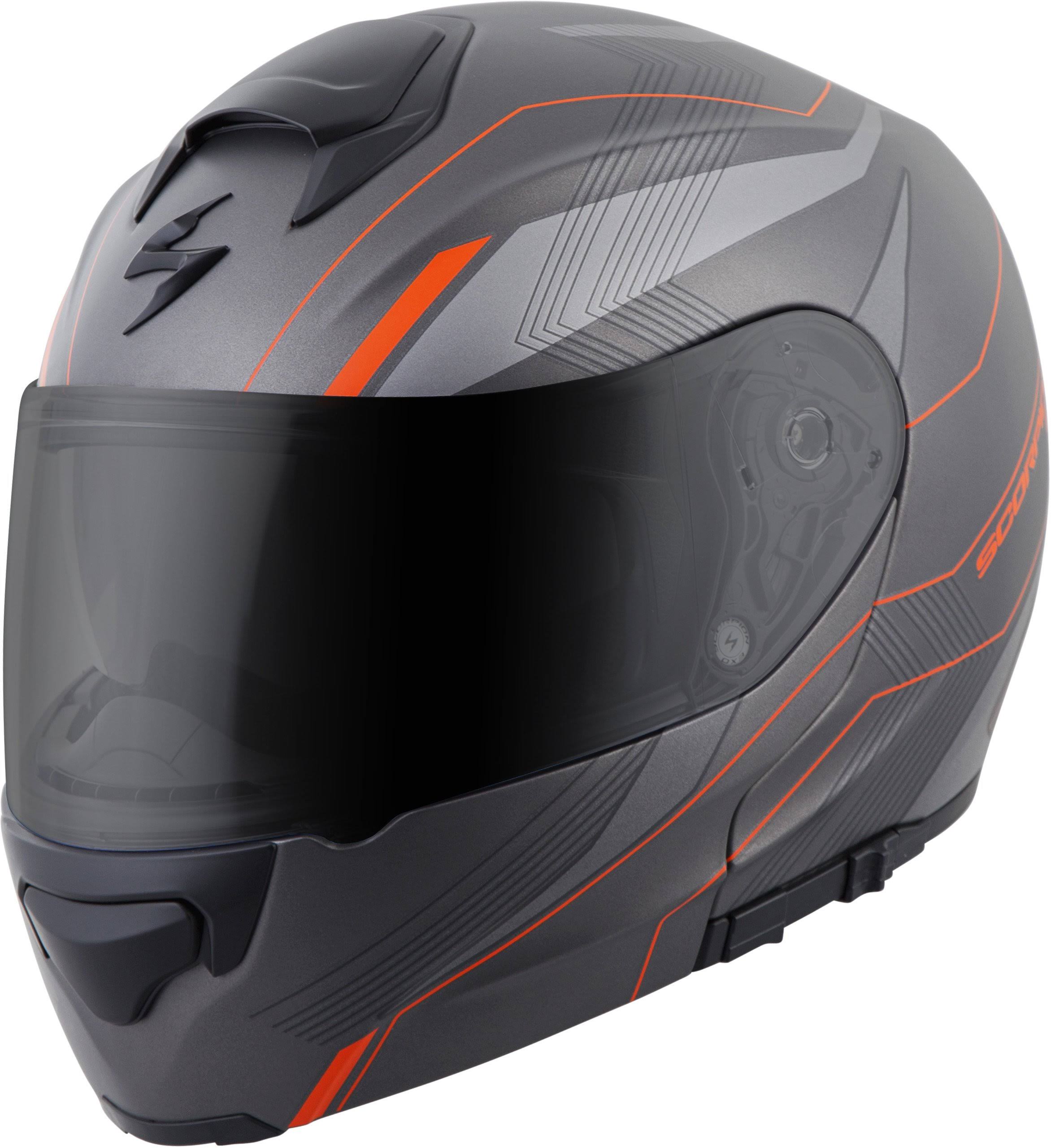Modular Helmet Grey Orange Size Large B9400