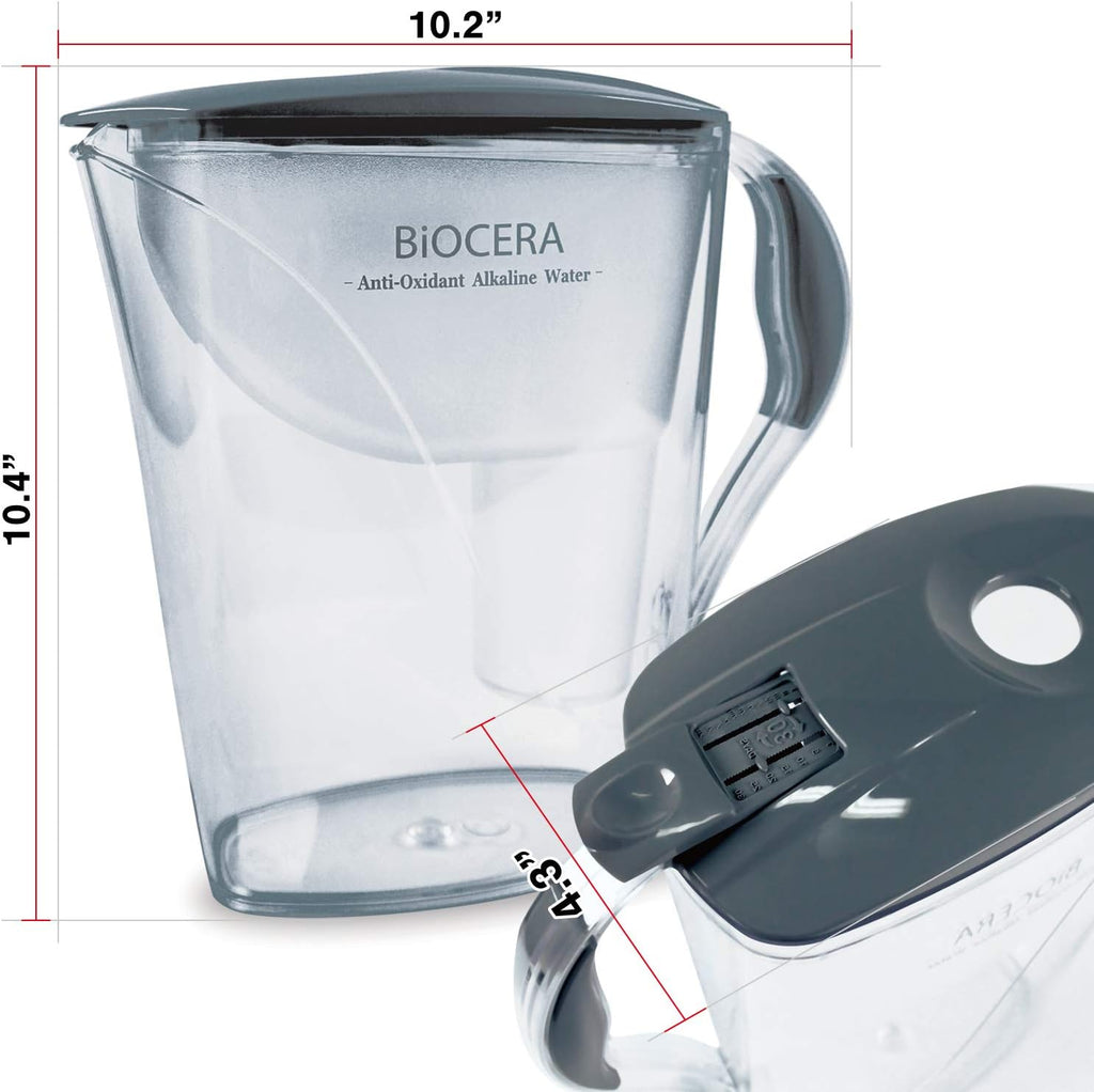Alkaline Water Filter Pitcher with 2 Cartridges M52433