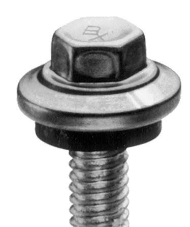 7/8x22 Steel Self Drilling Screw with Hex Washer Head and Climaseal Finish E950882