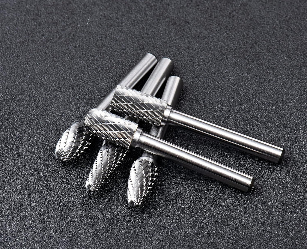 Carbide Burr Set 10pcs Double Cut Rotary Burr Set 1/4 Shank Die Grinder Bits M637995