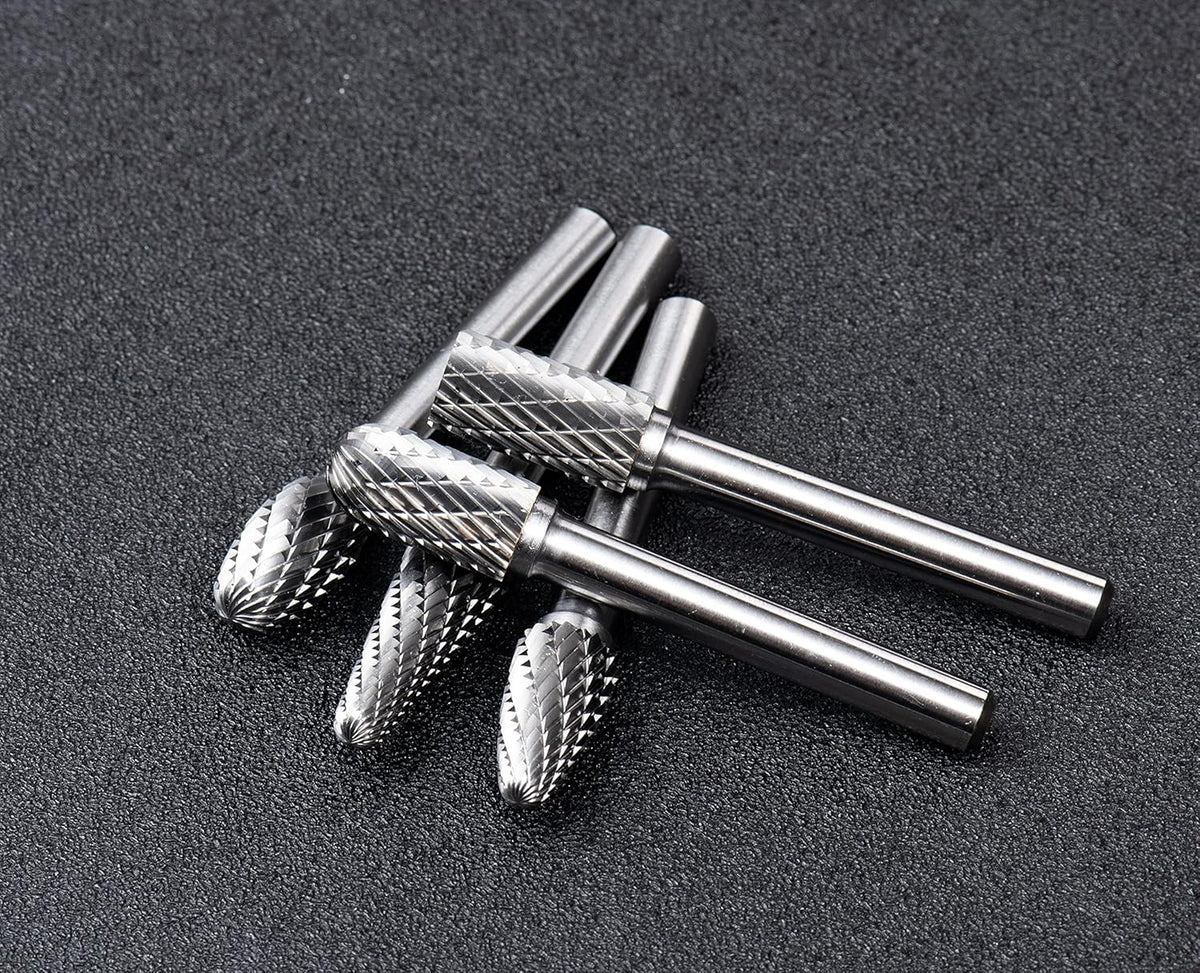 Carbide Burr Set 10pcs Double Cut Rotary Burr Set 1/4 Shank Die Grinder Bits M637995