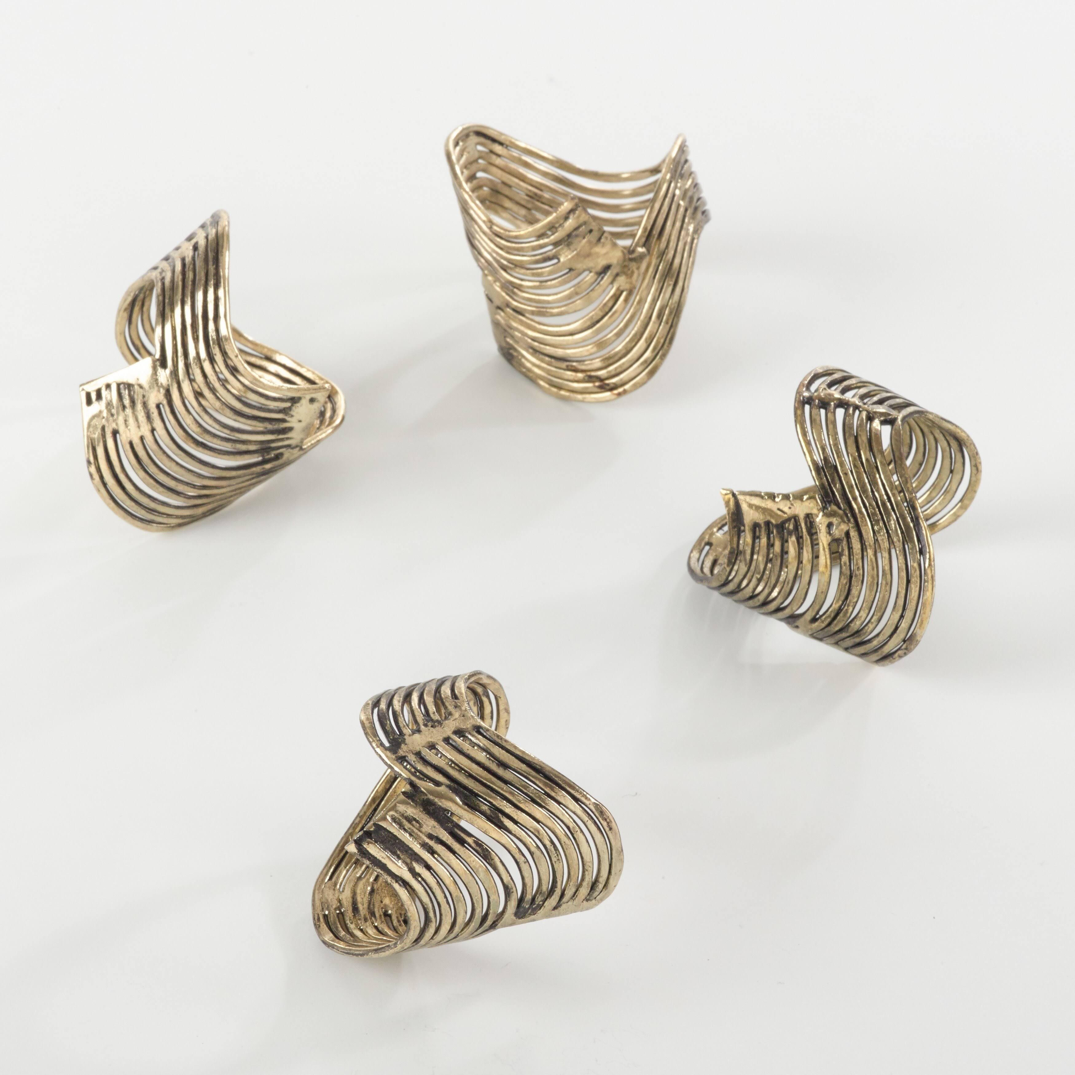 Metal Napkin Ring Set of 4 D43099