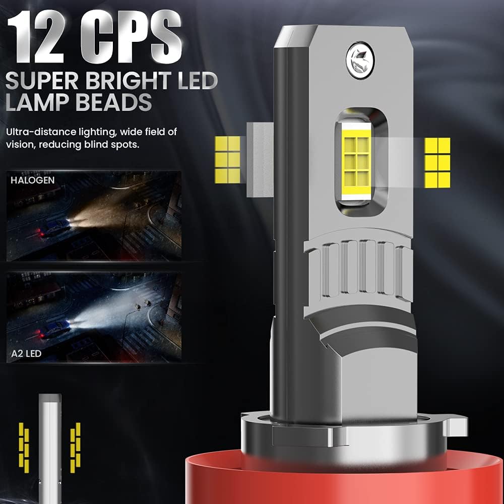 H11 LED Headlight Bulbs 6500K Cold White Conversion Kit Pack of 2 K939