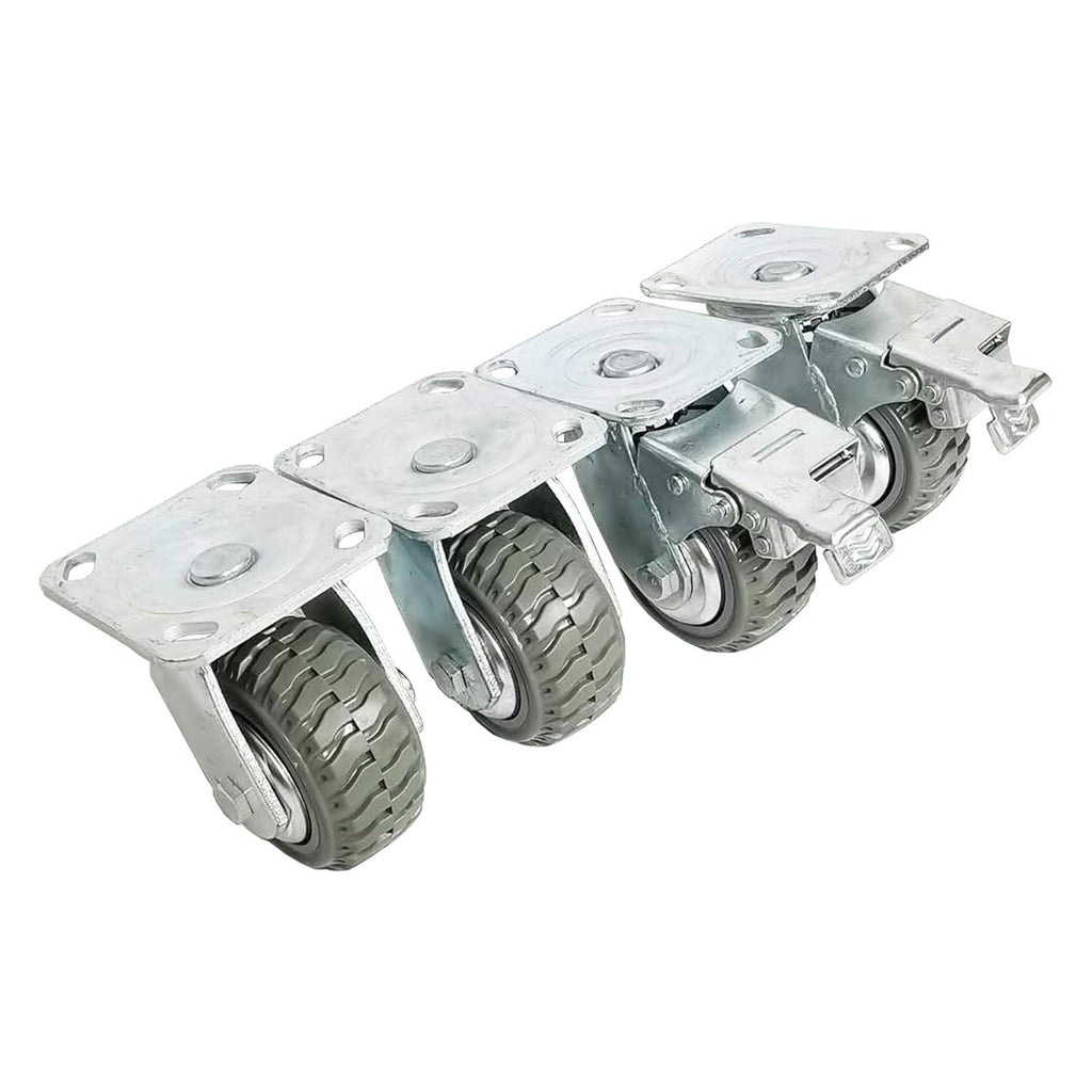 4 Inch Heavy Duty Swivel Casters with Locking Brakes Pack of 2 P5298