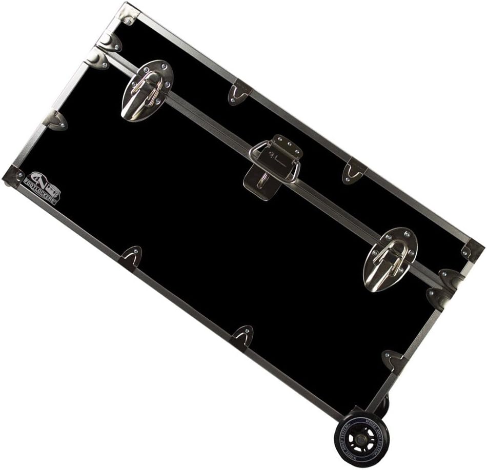 Large 32 x 18 x 16.5 Inches Lockable Footlocker with Wheels T932