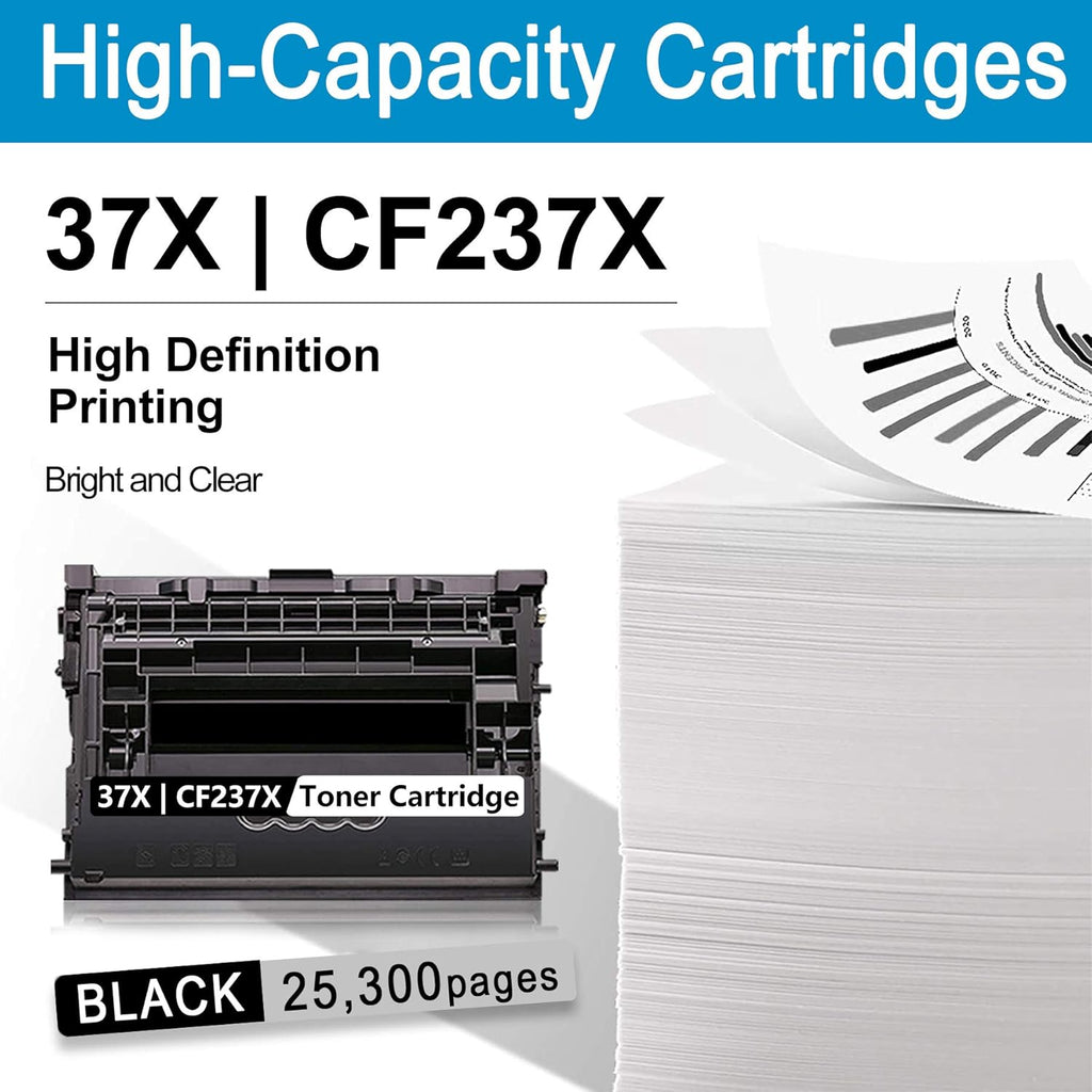 Black High Yield Toner Cartridge 37X CF237X E5457
