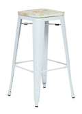 30x22 Metal Barstool with Wood Seat R237280
