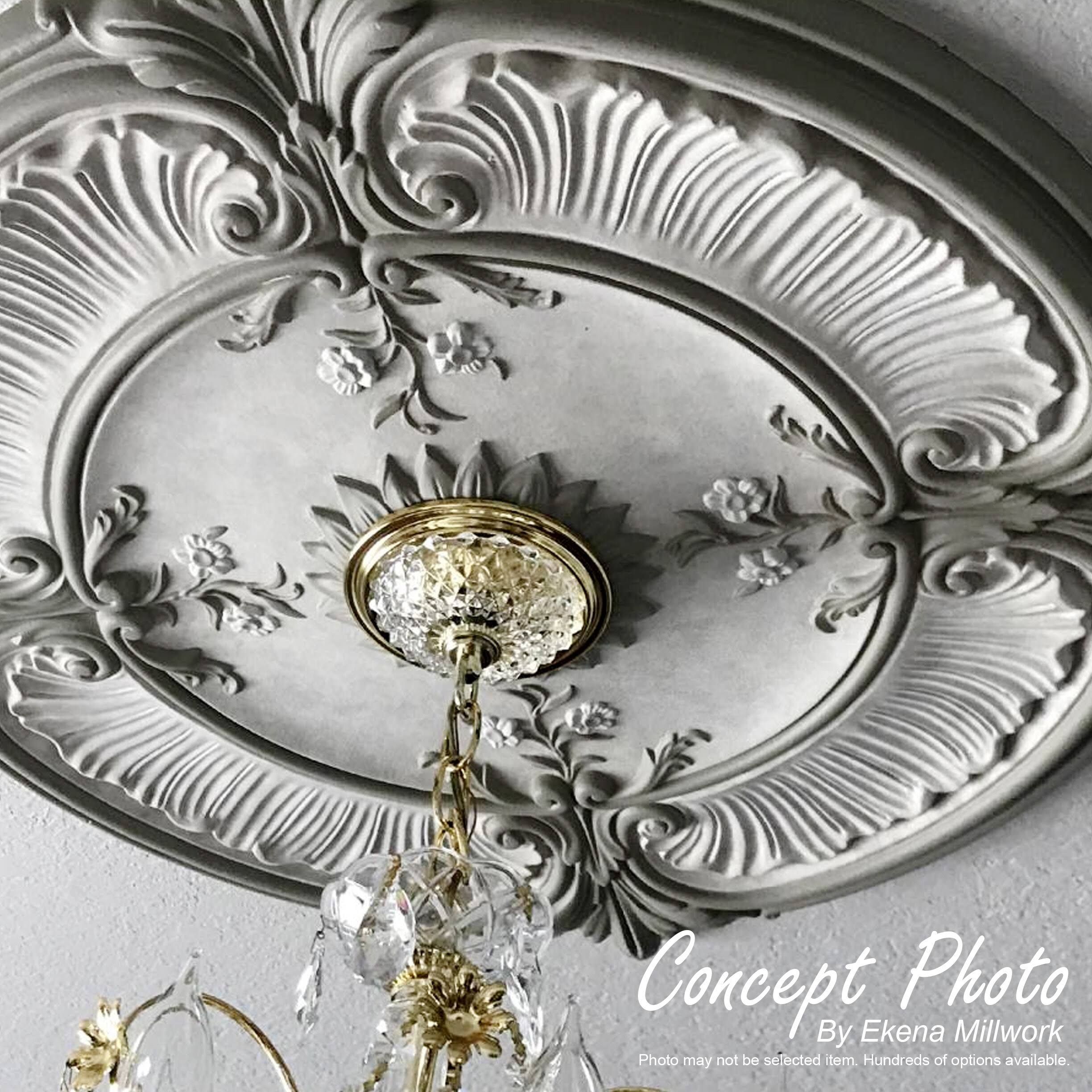 21 inch x 2 inch Hand-Painted Ceiling Medallion R986