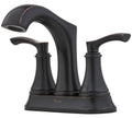 Tuscan Bronze 2-Handle 4-in Centerset Bathroom Sink Faucet with Drain I23802