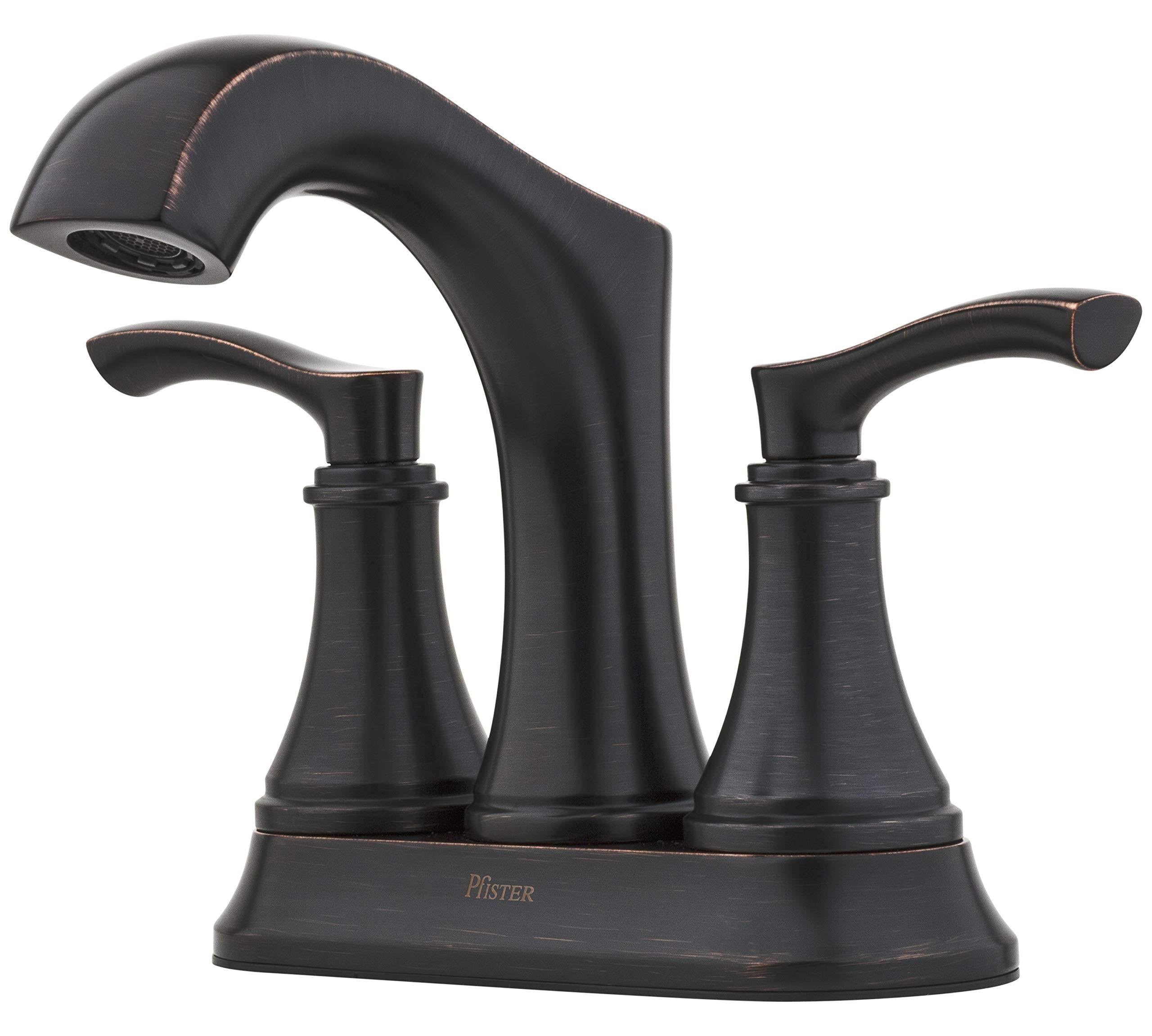Tuscan Bronze 2-Handle 4-in Centerset Bathroom Sink Faucet with Drain I23802