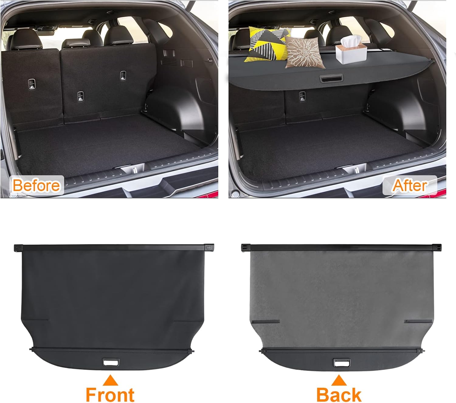 Retractable Rear Trunk Security Cover for Hyundai Tucson 2022 R9338