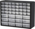 24 Drawer Plastic Parts Storage Cabinet Black Pack of 2 I5566