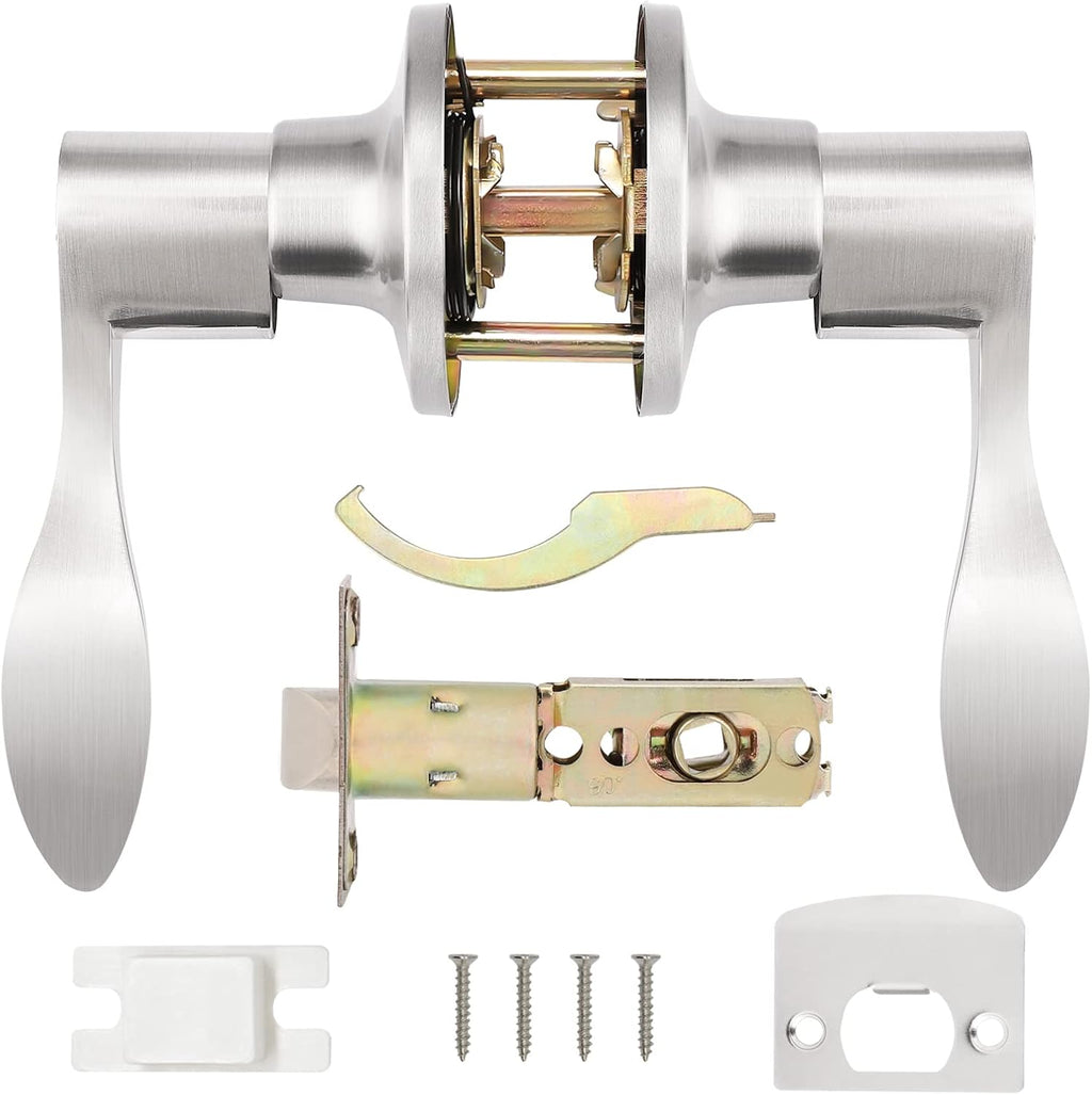 5 Pack Brushed Nickel Passage Door Levers Interior Door Handles V479795