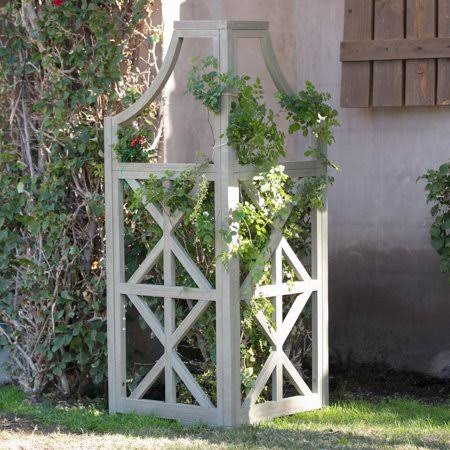 Beige 2 Panel Wood Trellis D749