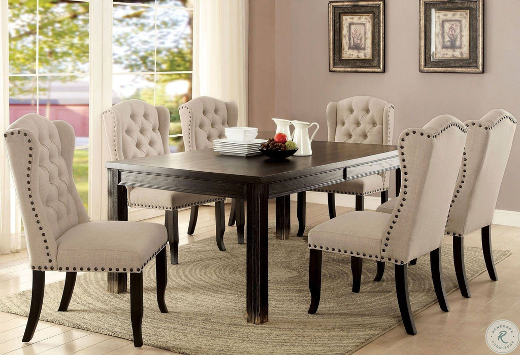 Antique Black Side Chair Set of 2 B85036