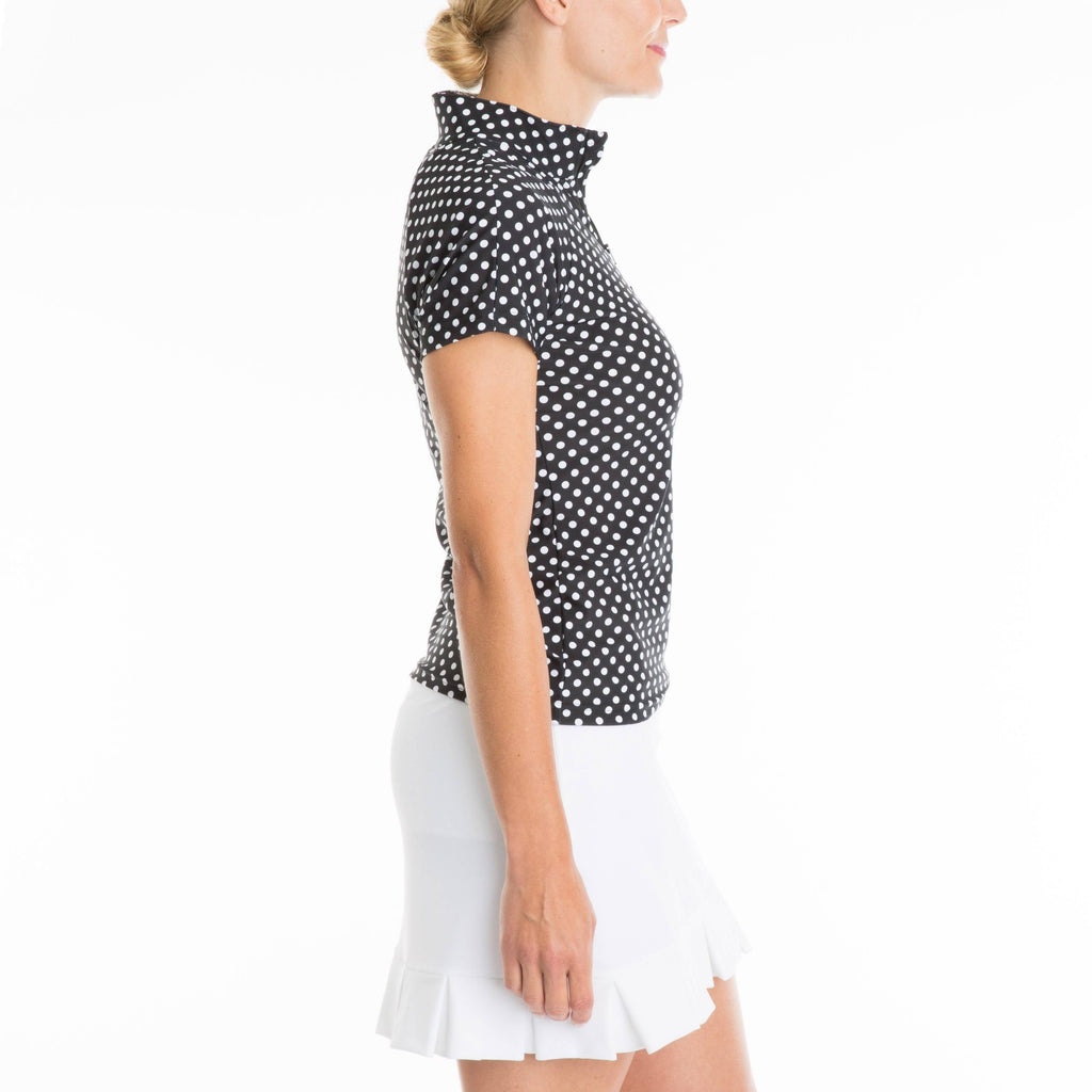 Black Dotty Top Z2504
