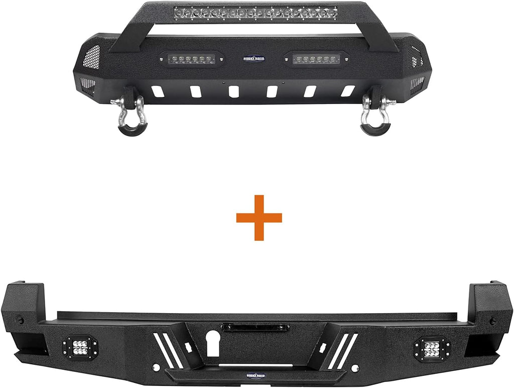 Tacoma Rear Bumper w/Sensor Holes + Front Bumper Kit M5355