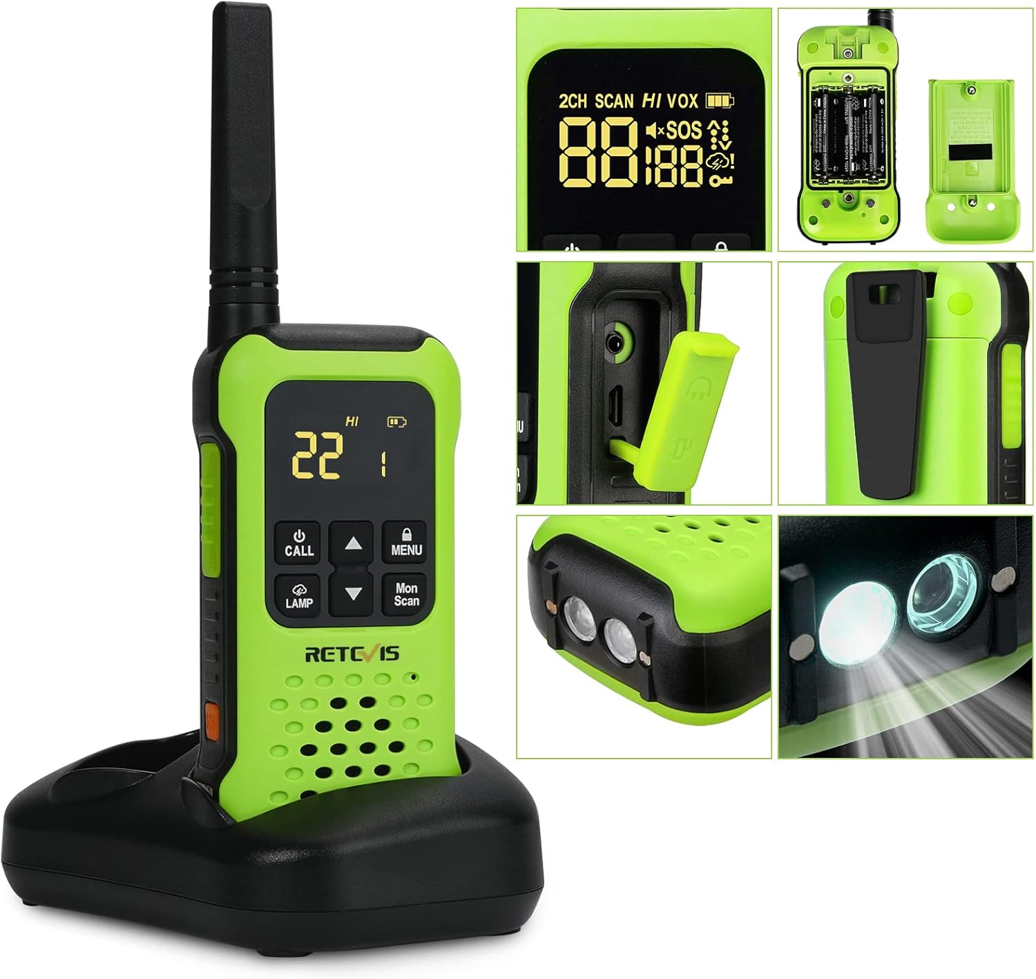 Waterproof 2 Way Radio, IP67 Floating, Rechargeable, 2 Pack Q9075