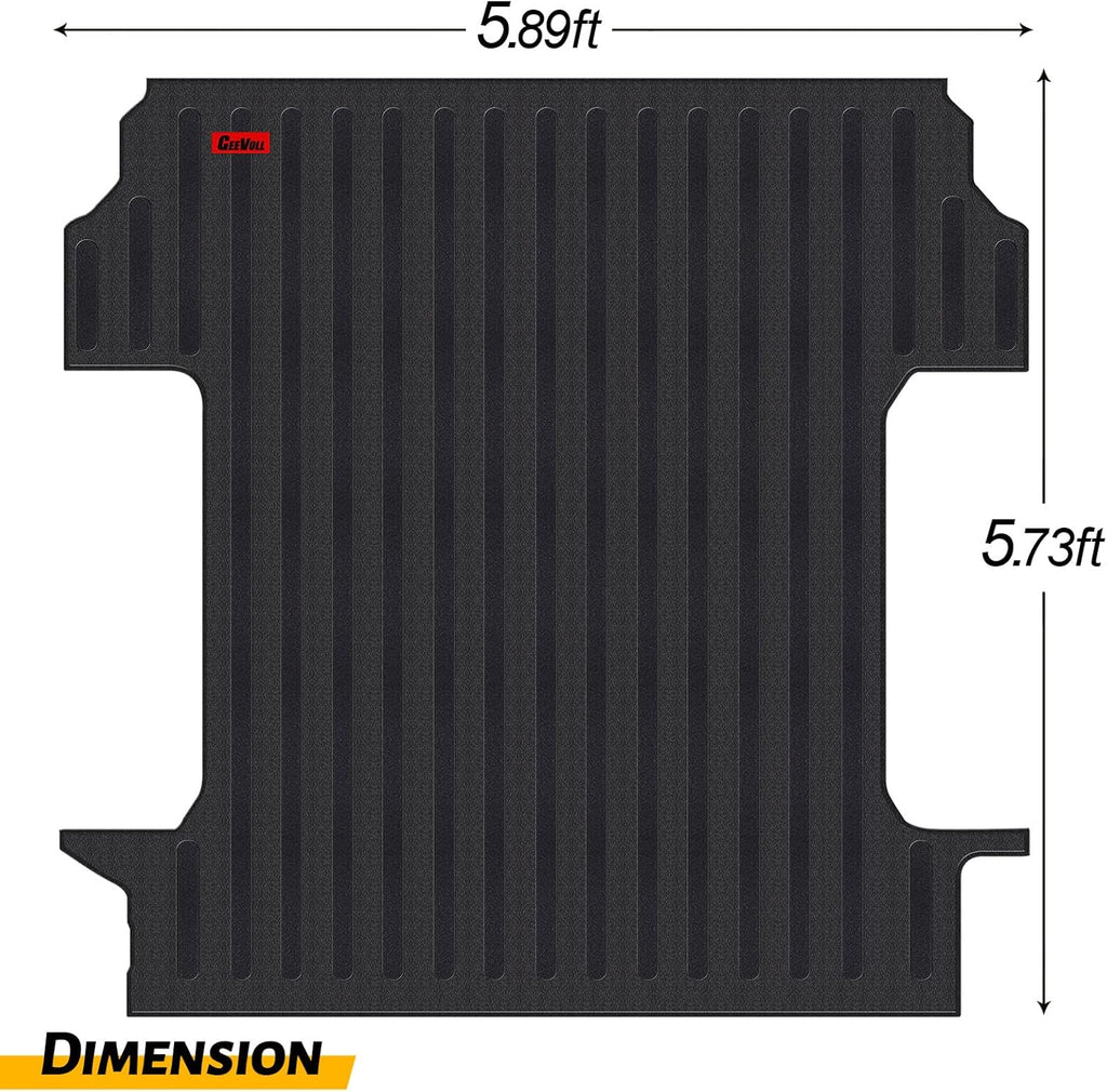 Heavy Duty Rubber Truck Bed Mat, Black L857503
