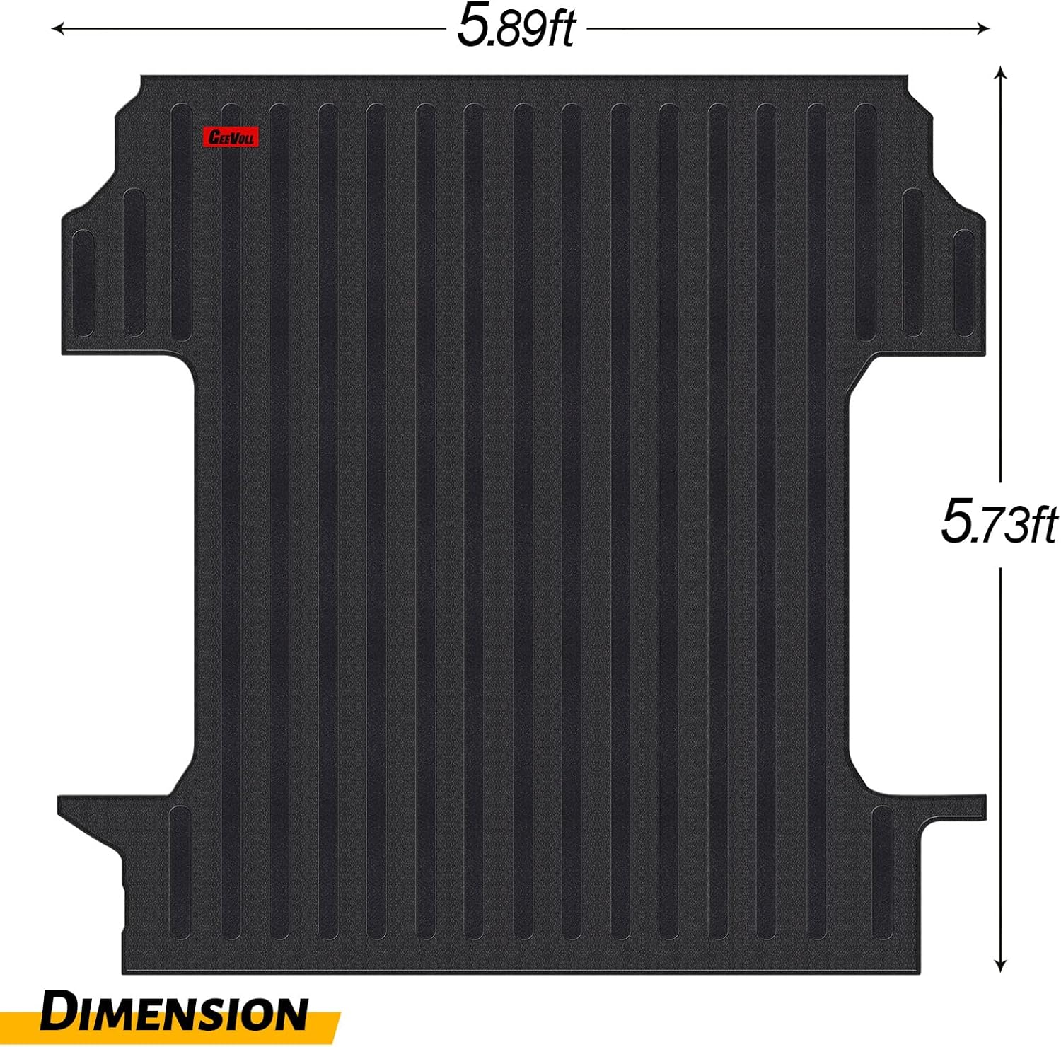 Heavy Duty Rubber Truck Bed Mat, Black L857503