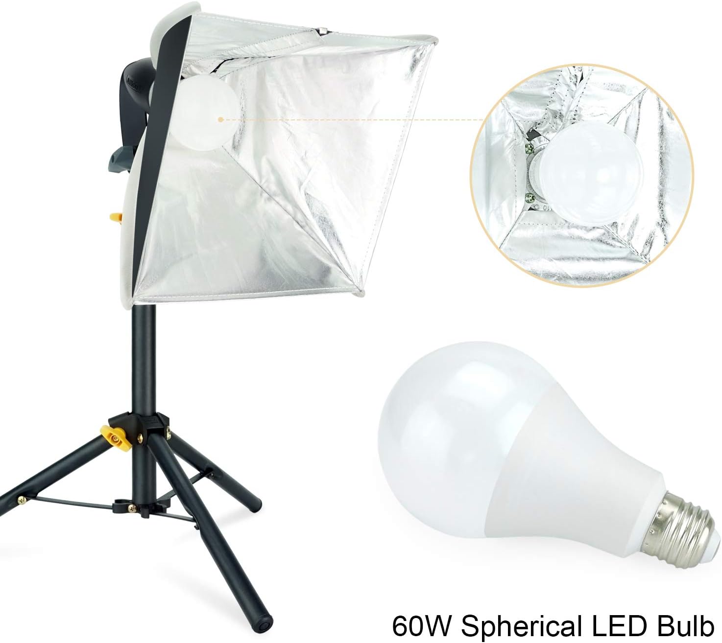 Studio Lighting Softbox Lights Kit 8x8 inch 3-Color LED Bulb Pack of 2 G6945