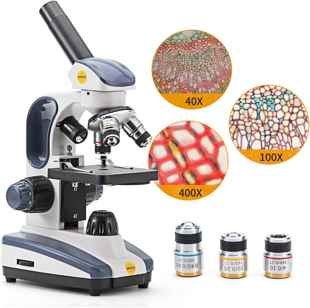 Compound Monocular Microscope with 40X-1000X Magnification J233541