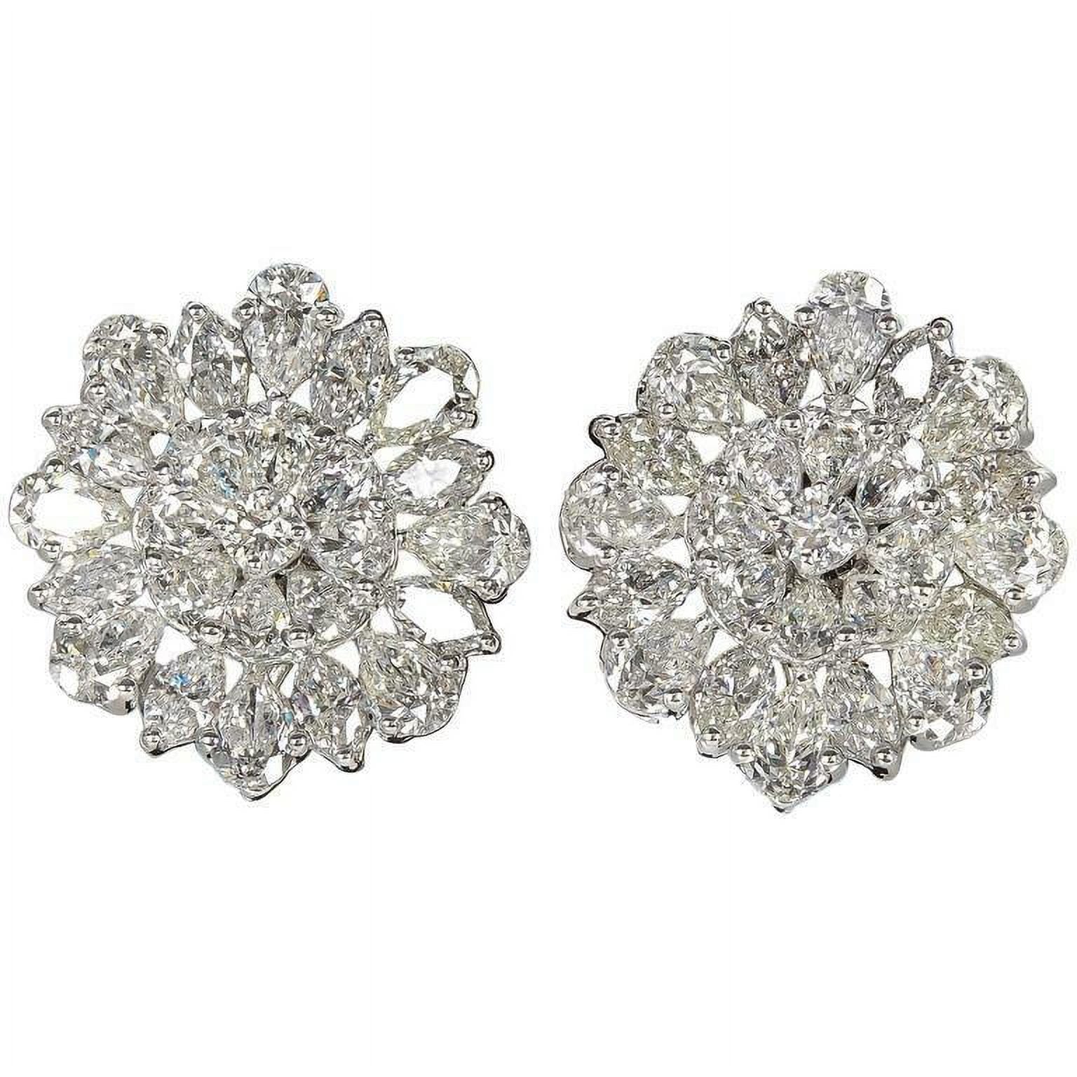 Platinum Button Earrings N4503