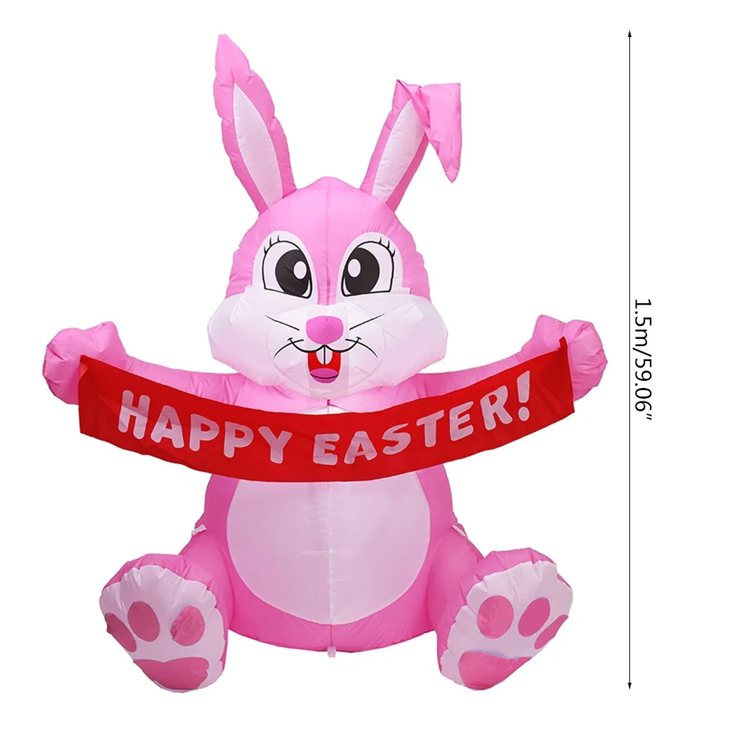 Inflatable LED Night Light Easter Bunny Decorations T7954