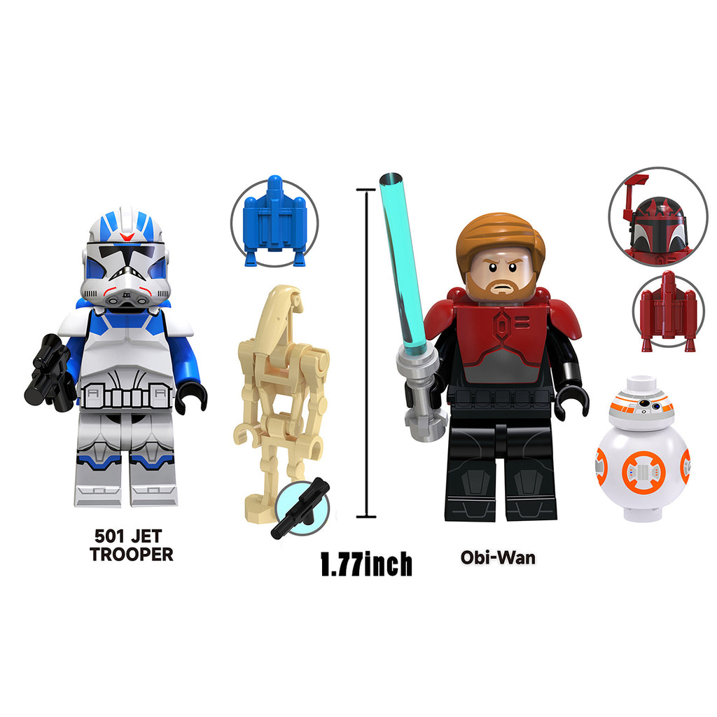 8 Pcs Space Wars Action Figures Building Blocks Toys A109
