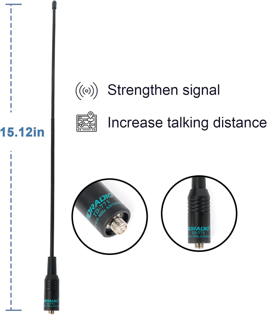 2 Pack Ham Radio Handheld Two Way Radio with Rechargeable 3800mAh Extended Battery G5235