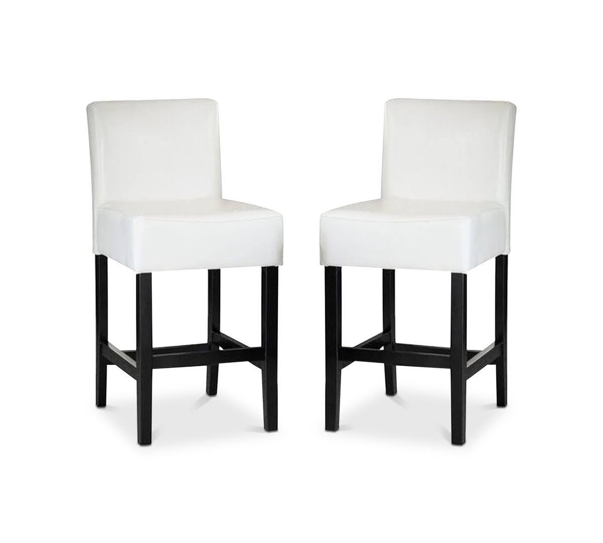 White Counter Stool Set of 2 V533