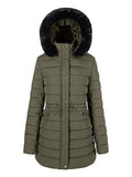 Water-Resistant Full-Zip Long Puffer Coat with Removable Hood X23414