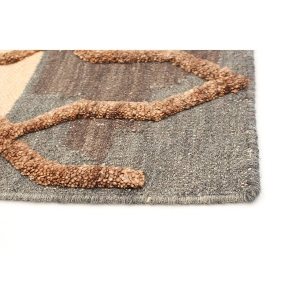 Ivory Wool Kilim Rug B176442