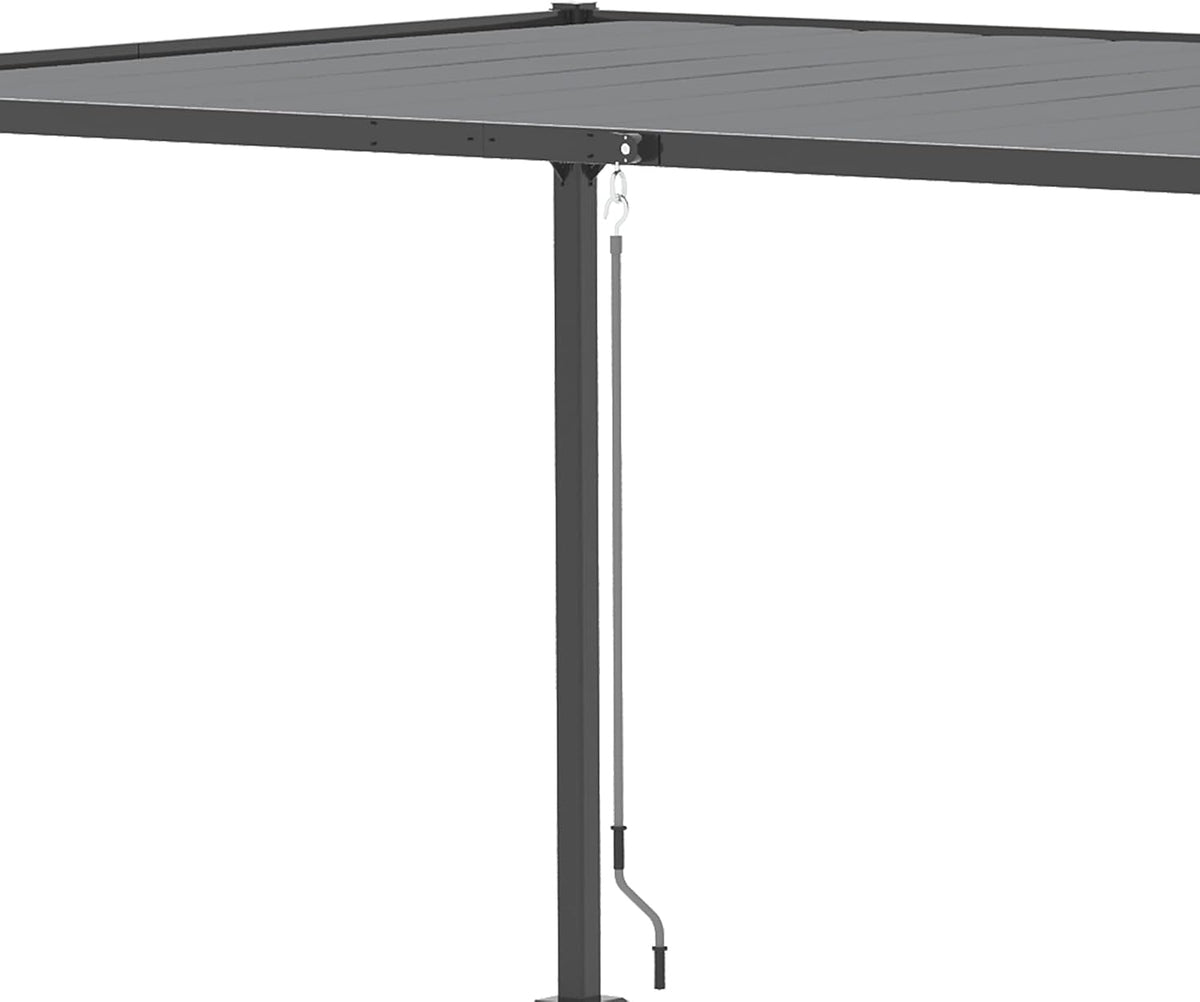 13' x 10' Outdoor Louvered Aluminum Pergola Gazebo with Adjustable Roof N1863