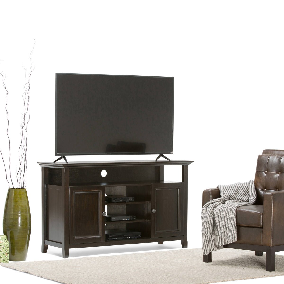 Black TV Media Stand T515