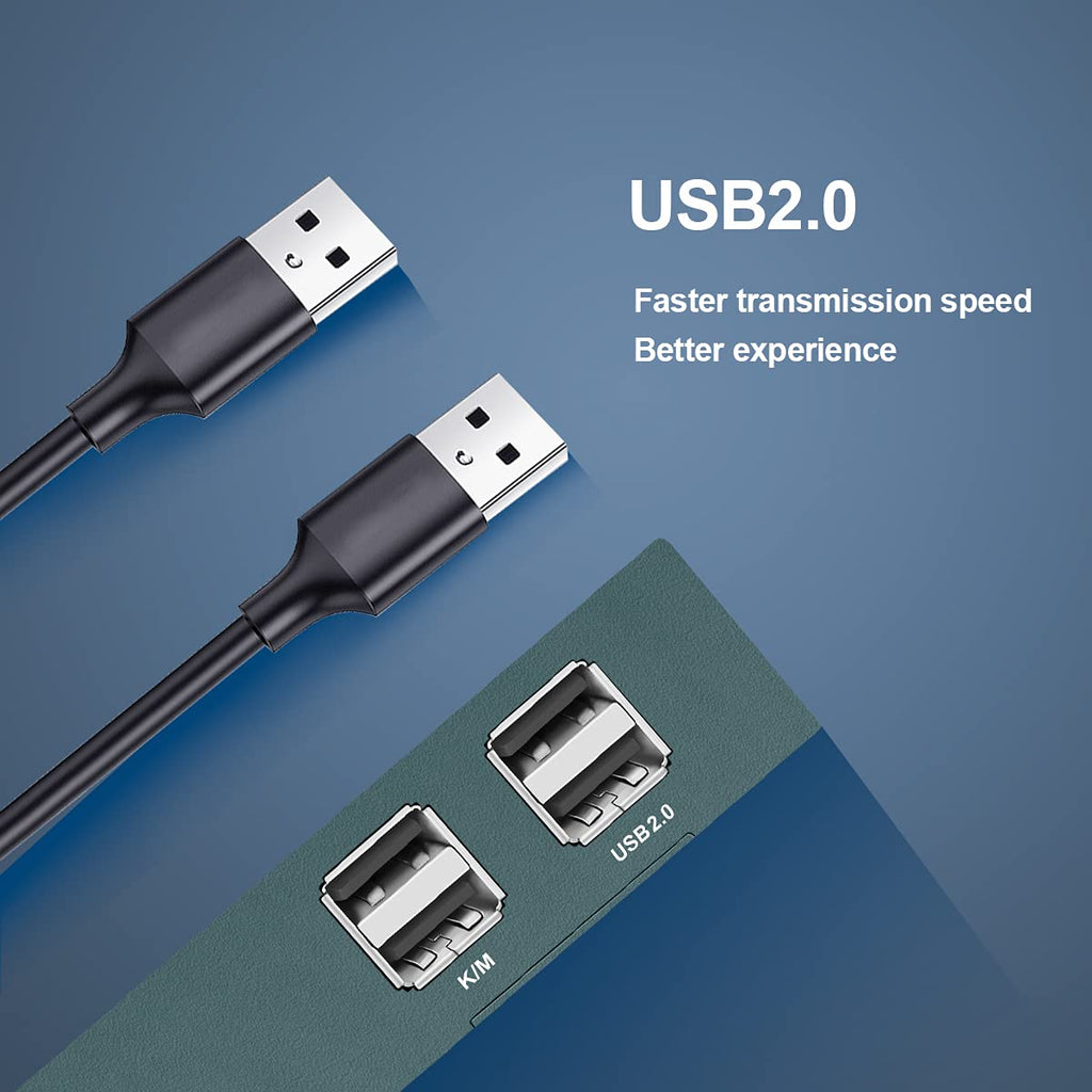 KVM Switch HDMI 2 Port, 4K@60Hz, 2 USB 2.0 Hub, with 2 HDMI and 2 USB Cables U796