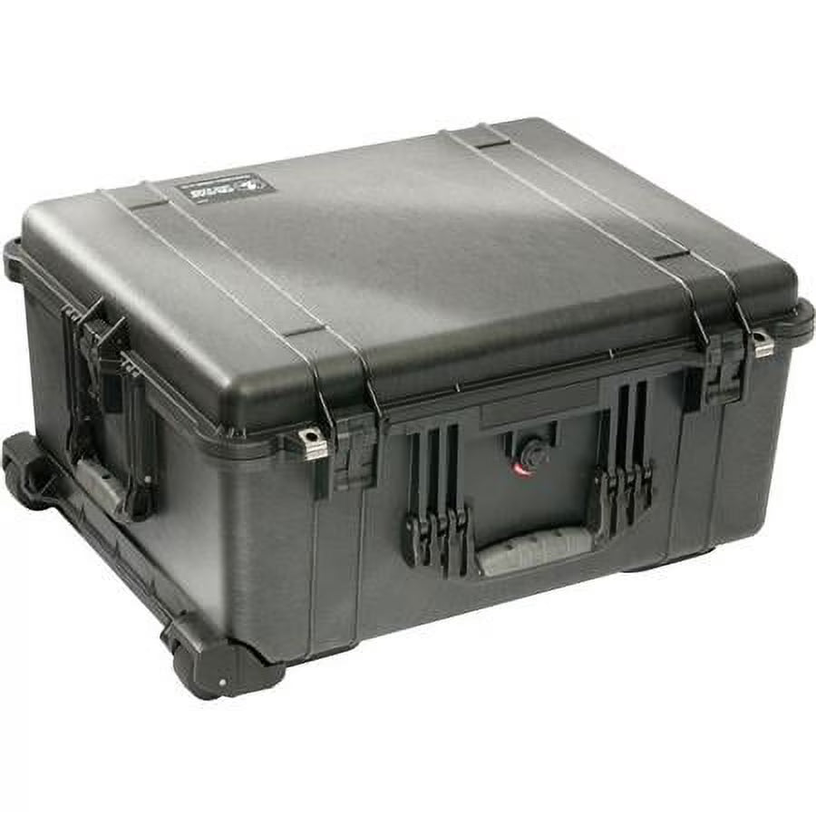 Watertight Hard Case with Cubed Foam & Wheels - Black E7335