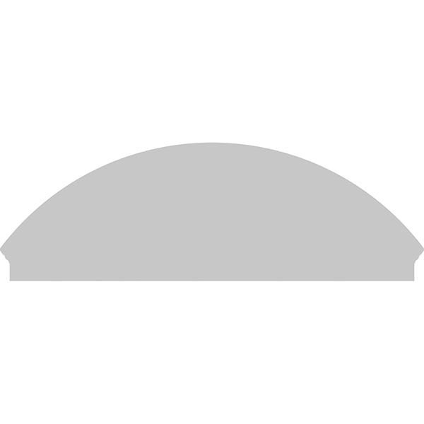 74x22W x 25-3/8x22H x 2-3/4x22P Segment Arch Sunburst PVC Combination Pedim D16798