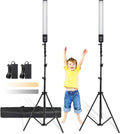 24W 2 Pack Bi-Color LED Video Light Kit with Tripod Stand D966048