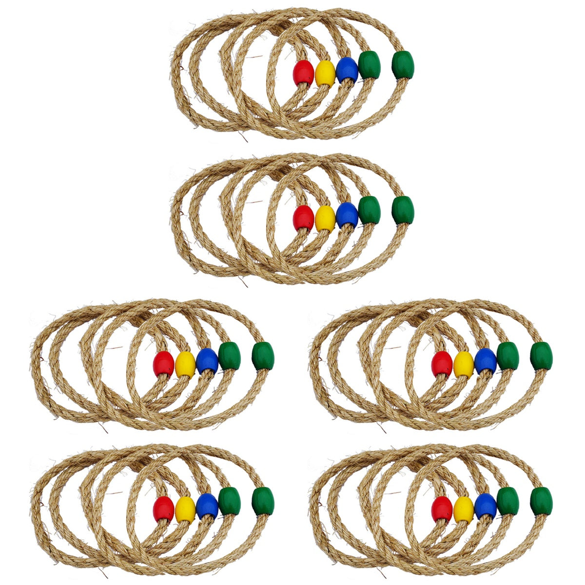 30 PCS Wooden Ring Toss Game Outdoor Toys Q5043
